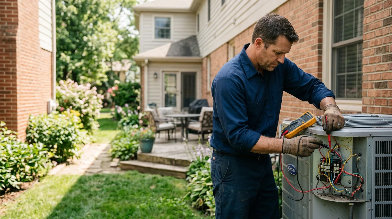 HVAC technician working near Rutherford, NJ